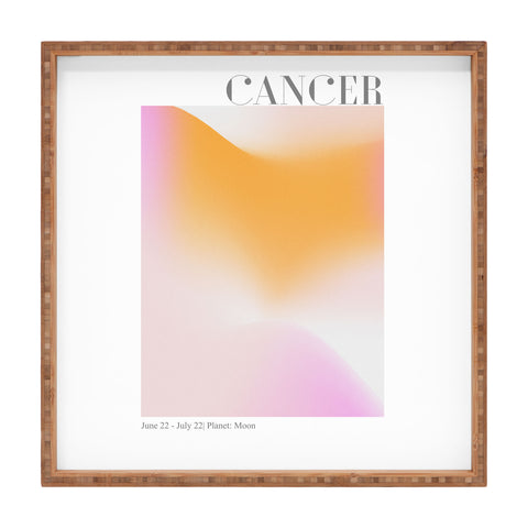 Emanuela Carratoni Cancer Zodiac Sign Gradient Square Tray
