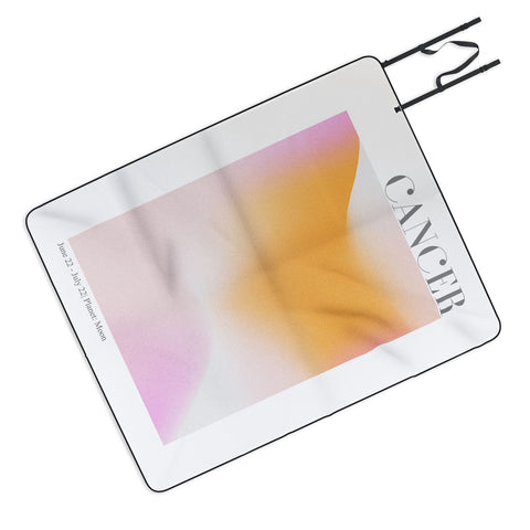 Emanuela Carratoni Cancer Zodiac Sign Gradient Picnic Blanket