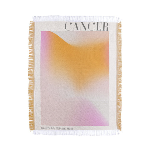 Emanuela Carratoni Cancer Zodiac Sign Gradient Throw Blanket