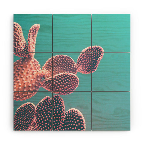 Emanuela Carratoni Candy Cactus Wood Wall Mural