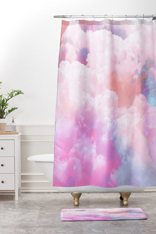 Emanuela Carratoni Candy Clouds Shower Curtain And Mat