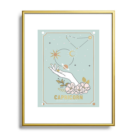 Emanuela Carratoni Capricorn Zodiac Series Metal Framed Art Print