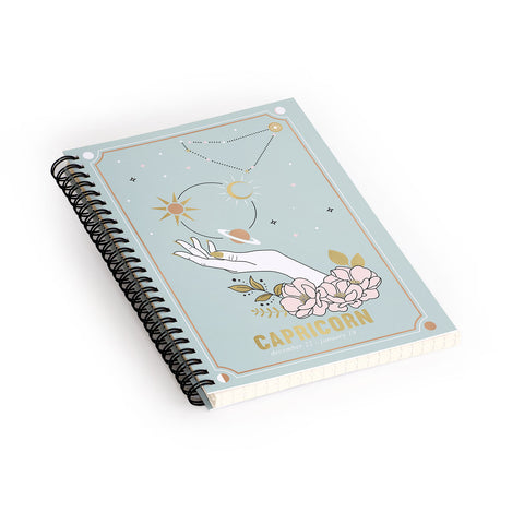 Emanuela Carratoni Capricorn Zodiac Series Spiral Notebook