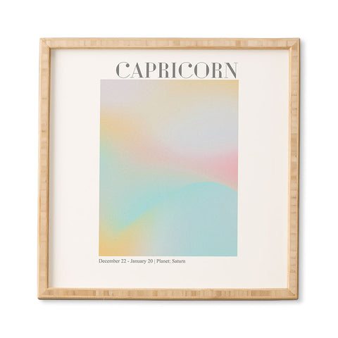 Emanuela Carratoni Capricorn Zodiac Sign Gradient Framed Wall Art