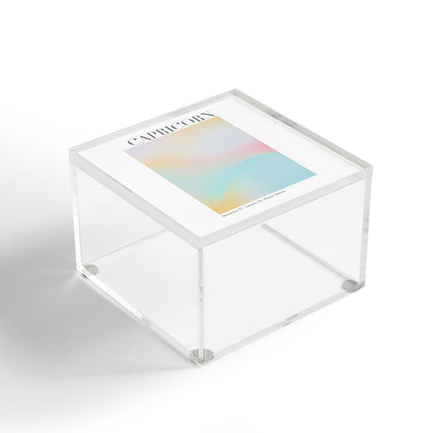Emanuela Carratoni Capricorn Zodiac Sign Gradient Acrylic Box
