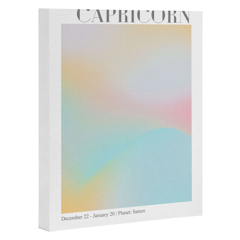 Emanuela Carratoni Capricorn Zodiac Sign Gradient Art Canvas