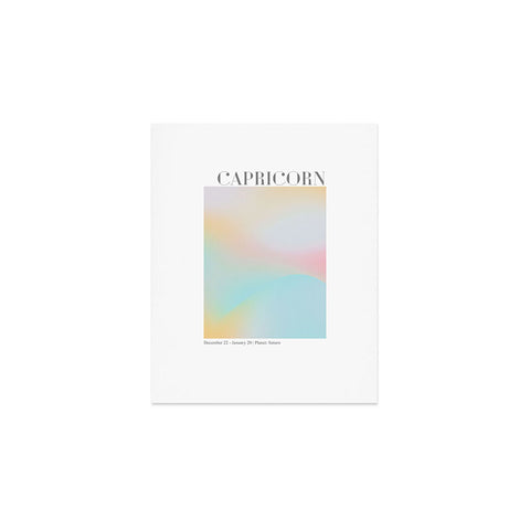 Emanuela Carratoni Capricorn Zodiac Sign Gradient Art Print