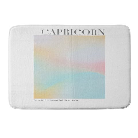 Emanuela Carratoni Capricorn Zodiac Sign Gradient Memory Foam Bath Mat