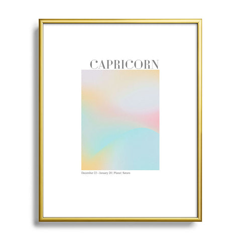 Emanuela Carratoni Capricorn Zodiac Sign Gradient Metal Framed Art Print