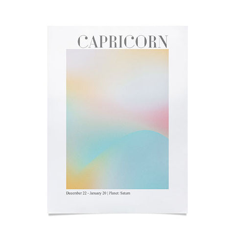 Emanuela Carratoni Capricorn Zodiac Sign Gradient Poster