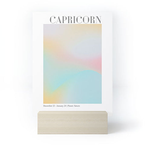 Emanuela Carratoni Capricorn Zodiac Sign Gradient Mini Art Print