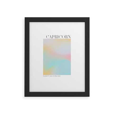Emanuela Carratoni Capricorn Zodiac Sign Gradient Framed Art Print