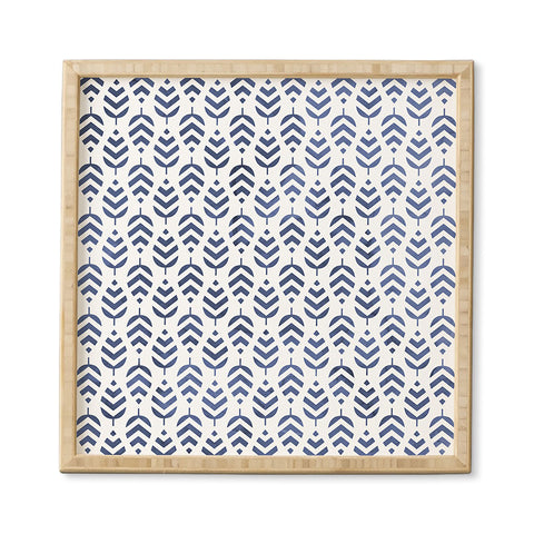 Emanuela Carratoni Chevron Foliage Pattern Framed Wall Art