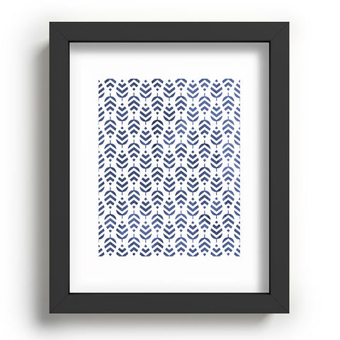 Emanuela Carratoni Chevron Foliage Pattern Recessed Framing Rectangle