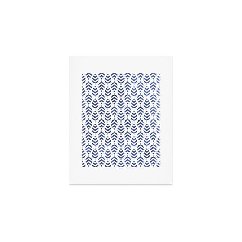Emanuela Carratoni Chevron Foliage Pattern Art Print