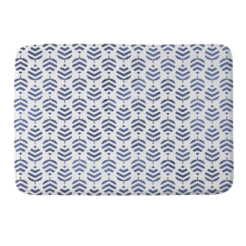 Emanuela Carratoni Chevron Foliage Pattern Memory Foam Bath Mat