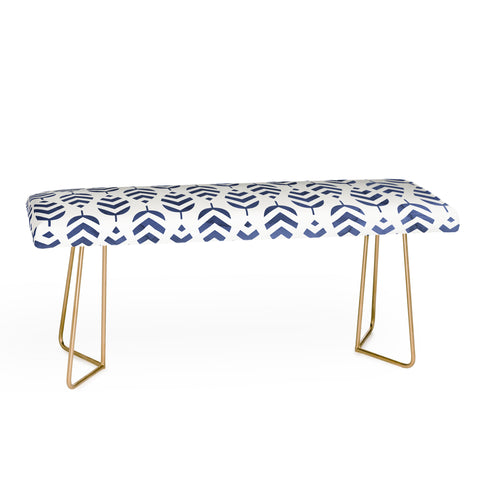 Emanuela Carratoni Chevron Foliage Pattern Bench