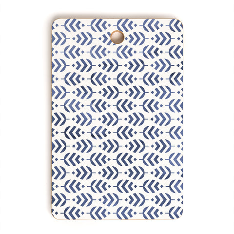 Emanuela Carratoni Chevron Foliage Pattern Cutting Board Rectangle