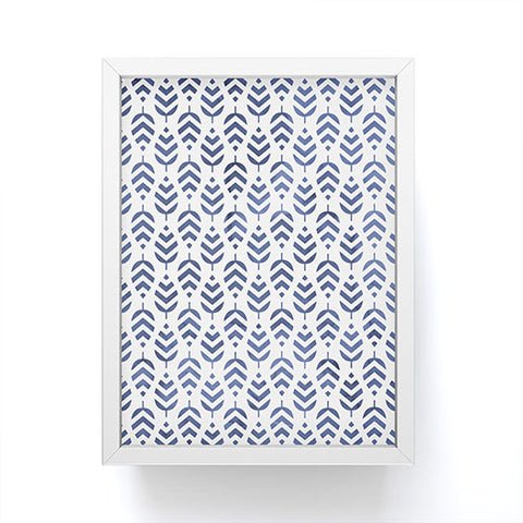 Emanuela Carratoni Chevron Foliage Pattern Framed Mini Art Print