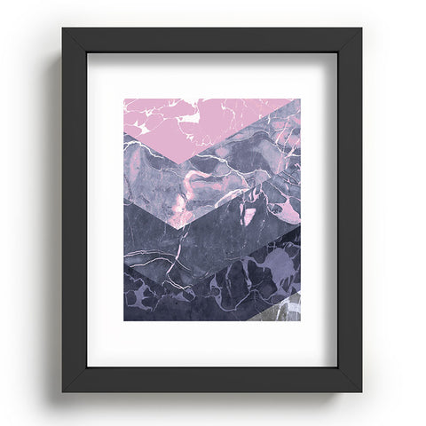 Emanuela Carratoni Chevron Marble Texture Recessed Framing Rectangle