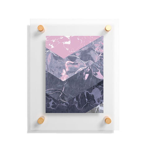 Emanuela Carratoni Chevron Marble Texture Floating Acrylic Print