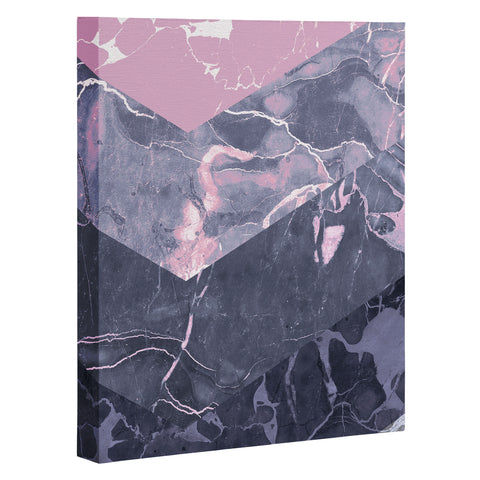 Emanuela Carratoni Chevron Marble Texture Art Canvas