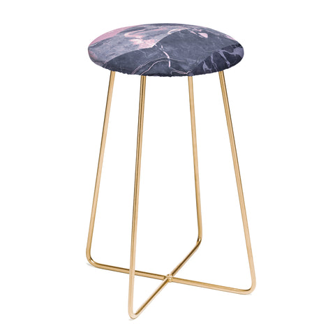 Emanuela Carratoni Chevron Marble Texture Counter Stool