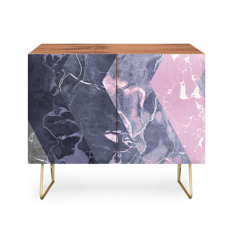 Emanuela Carratoni Chevron Marble Texture Credenza