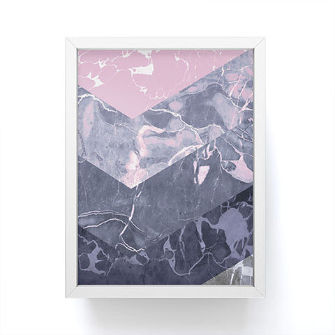 Emanuela Carratoni Chevron Marble Texture Framed Mini Art Print