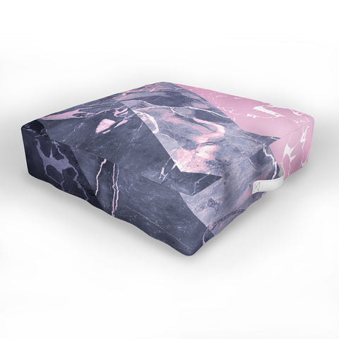 Emanuela Carratoni Chevron Marble Texture Outdoor Floor Cushion