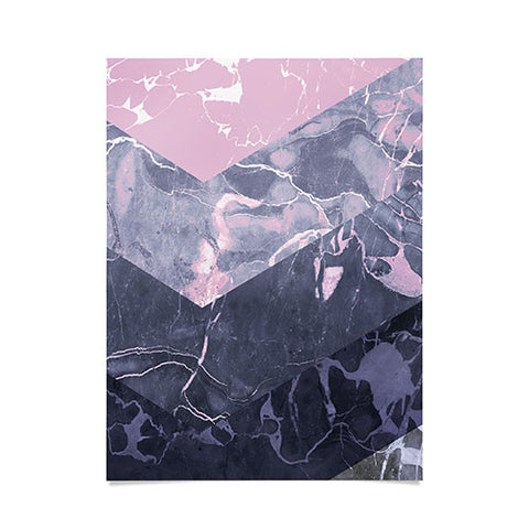 Emanuela Carratoni Chevron Marble Texture Poster