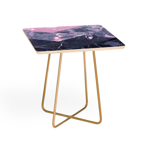 Emanuela Carratoni Chevron Marble Texture Side Table
