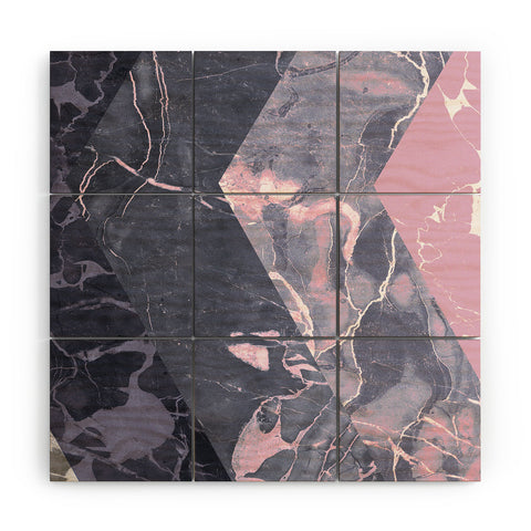 Emanuela Carratoni Chevron Marble Texture Wood Wall Mural