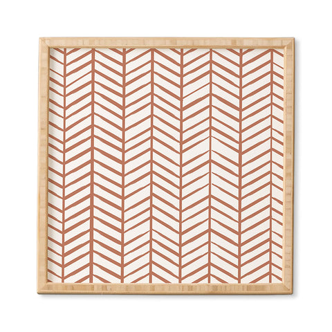 Emanuela Carratoni Chevron Painted Theme Framed Wall Art