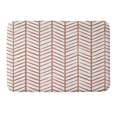 Emanuela Carratoni Chevron Painted Theme Memory Foam Bath Mat