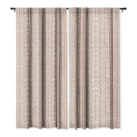 Emanuela Carratoni Chevron Painted Theme Blackout Window Curtain
