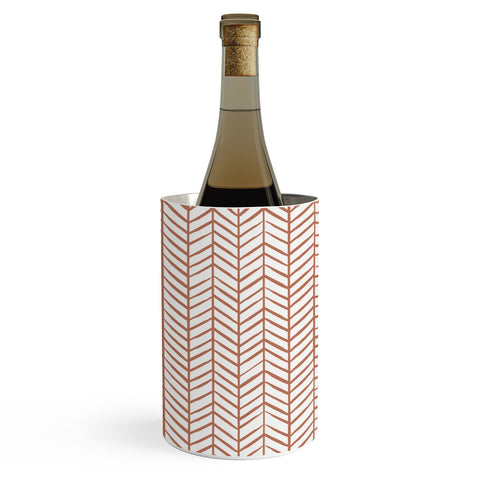 Emanuela Carratoni Chevron Painted Theme Wine Chiller