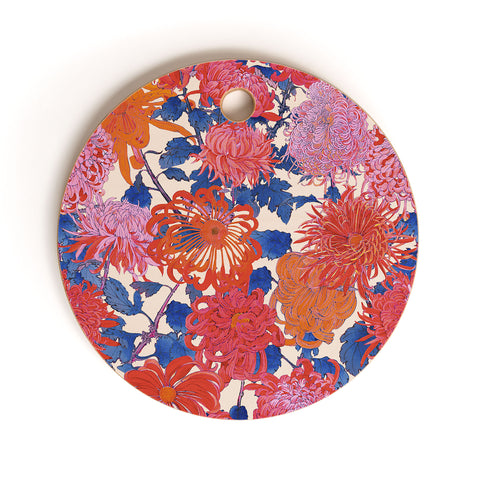 Emanuela Carratoni Chinese Moody Blooms Cutting Board Round