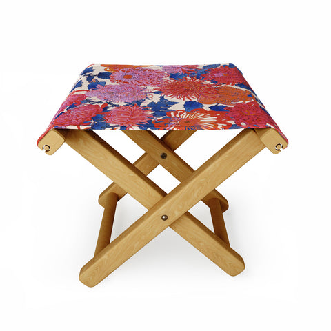 Emanuela Carratoni Chinese Moody Blooms Folding Stool
