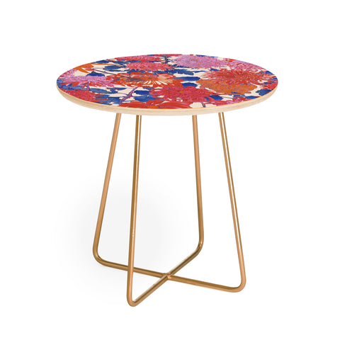 Emanuela Carratoni Chinese Moody Blooms Round Side Table