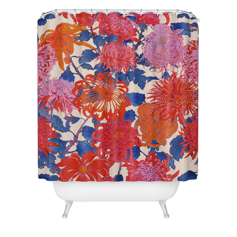 Emanuela Carratoni Chinese Moody Blooms Shower Curtain