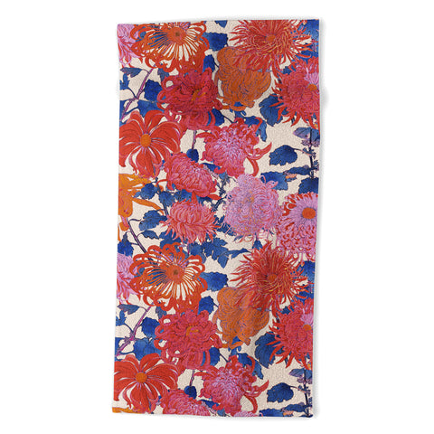 Emanuela Carratoni Chinese Moody Blooms Beach Towel