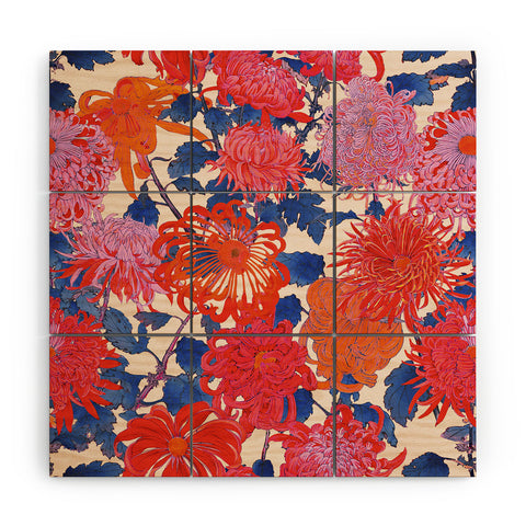 Emanuela Carratoni Chinese Moody Blooms Wood Wall Mural