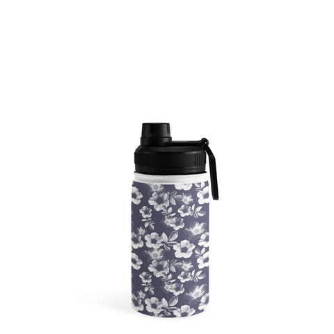 Emanuela Carratoni Classic Blue Floral Theme Water Bottle
