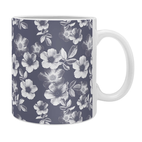 Emanuela Carratoni Classic Blue Floral Theme Coffee Mug