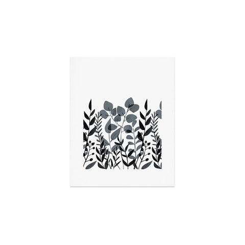 Emanuela Carratoni Classic Blue Leaves Art Print