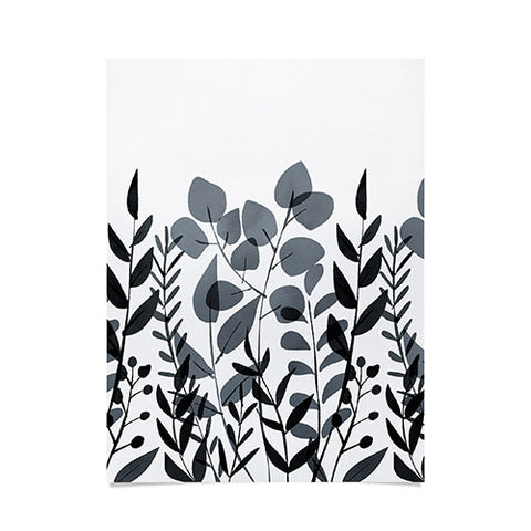 Emanuela Carratoni Classic Blue Leaves Poster