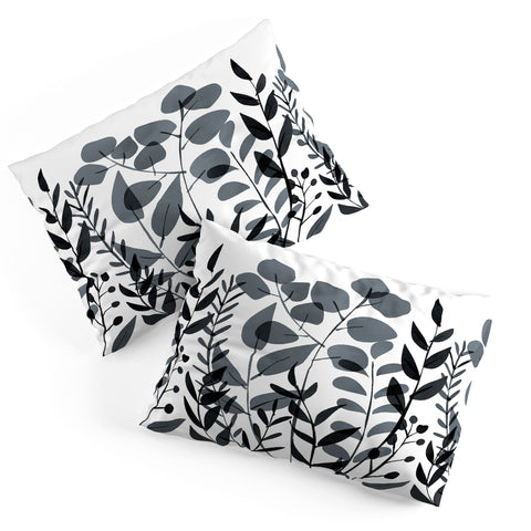 Emanuela Carratoni Classic Blue Leaves Pillow Shams