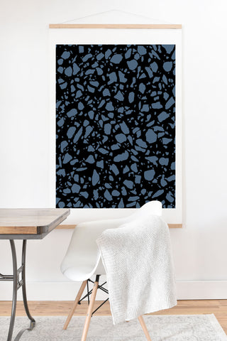 Emanuela Carratoni Classic Blue Terrazzo Art Print And Hanger