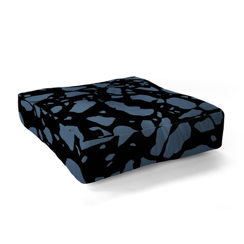 Emanuela Carratoni Classic Blue Terrazzo Floor Pillow Square